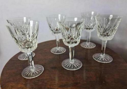 6X Waterford Crystal 'Lismore' Kristal Kristallen wijnglazen, Antiek en Kunst, Antiek | Glas en Kristal, Ophalen of Verzenden