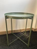 Ikea bijzettafel groen, Minder dan 55 cm, Gebruikt, Metaal of Aluminium, Rond