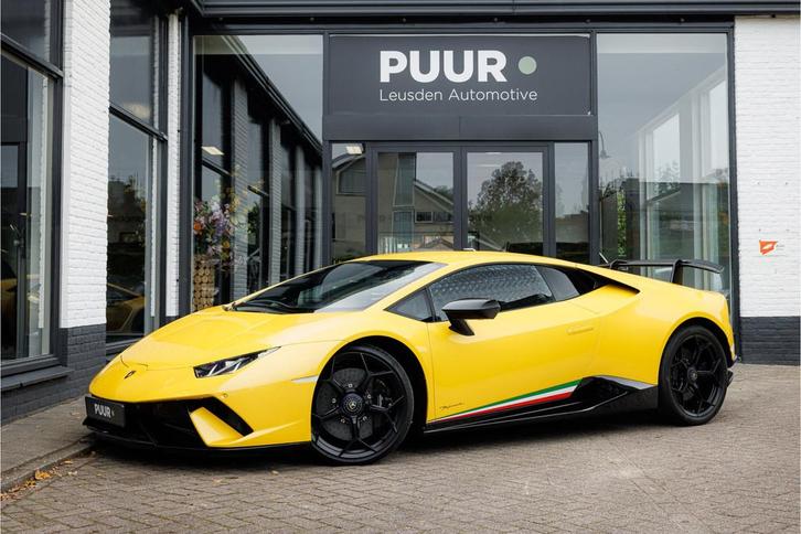 Lamborghini Huracan 5.2 V10 Performante Giallo Inti - Senson, Auto's, Lamborghini, Bedrijf, Te koop, Huracan, 4x4, ABS, Achteruitrijcamera