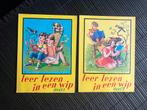 Leer lezen in een wip deel 1 en 2 vintage boek boekjes kind, Ophalen of Verzenden, Zo goed als nieuw