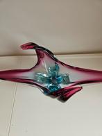 Glazen Schaal - Paars/Blauw - Uniek Design, Antiek en Kunst, Antiek | Glas en Kristal, Ophalen
