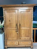 Franse Antieke Sfeervolle Kast - 135x209x43 cm, Ophalen