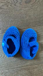 Babyschoentjes blauw handgemaakt / gebreid, Kinderen en Baby's, Babykleding | Schoentjes en Sokjes, Schoentjes, Ophalen of Verzenden