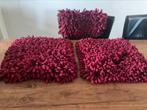 3 dikke fluffy kussenhoezen/ ossenrood, Ophalen of Verzenden, Zo goed als nieuw, Rood, Vierkant
