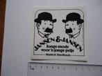sticker oud Kuifjes strip art Jansen winkel den bosch retro, Verzamelen, Verzenden, Zo goed als nieuw, Bedrijf of Vereniging
