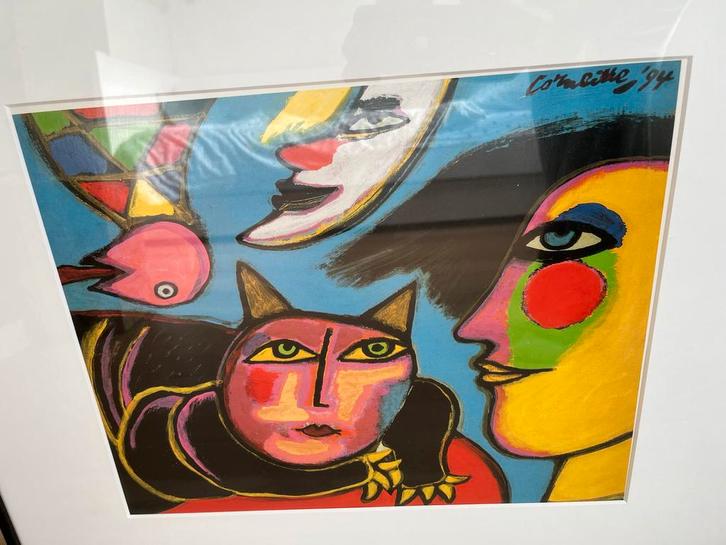 Corneille Posterplaat - Ingelijst 60x50, Antiek en Kunst, Kunst | Tekeningen en Foto's, Ophalen