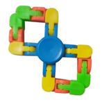 Flexibele Fidget Spinner blauw meerkleurig, Kinderen en Baby's, Speelgoed | Educatief en Creatief, Ophalen of Verzenden, Nieuw
