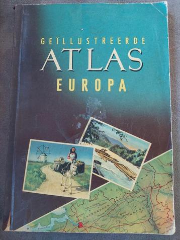 Geïllustreerde Atlas Europa - 1954 beschikbaar voor biedingen