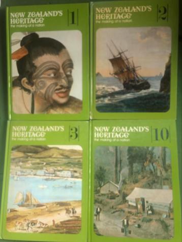 Voorbereidt op reis:4xGeschiedenisboeken over Nieuw Zeeland  beschikbaar voor biedingen