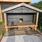 Luxe douglas houten kippenhok met veranda, Ophalen of Verzenden, Zo goed als nieuw, Kippenhok of Kippenren