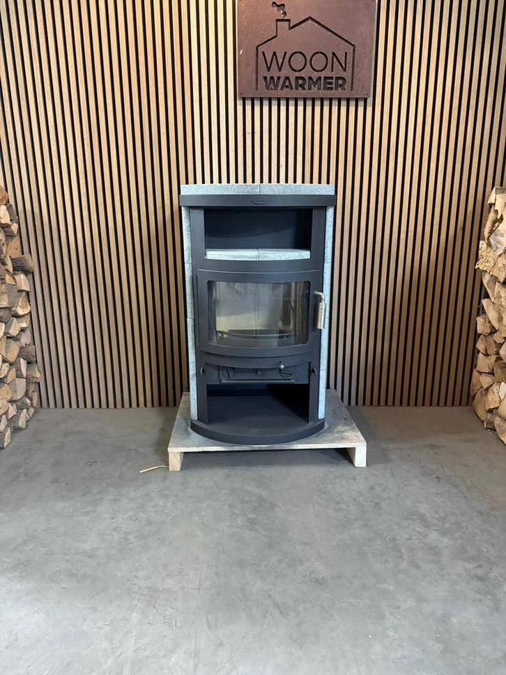 25225 Speksteenkachel Fireplace 9kw, Huis en Inrichting, Kachels, Gebruikt, Vrijstaand, Houtkachel, Hout, Ophalen