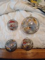 4 x Antieke murano glazen hang bollen, Ophalen of Verzenden