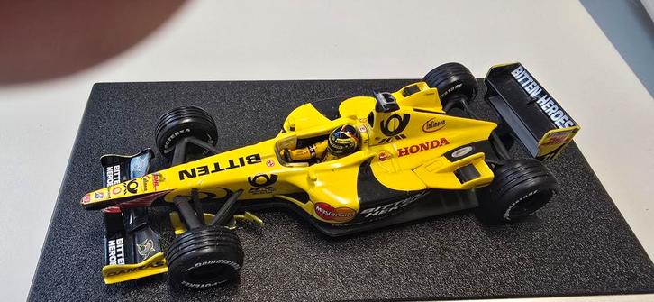 Hot Wheels Jordan EJ11 Heinz-Harald Frentzen, Hobby en Vrije tijd, Modelauto's | 1:18, Zo goed als nieuw, Auto, Hot Wheels, Ophalen of Verzenden