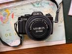 Minolta X-700 met lens en flitser - Werkend!, Audio, Tv en Foto, Fotocamera's Analoog, Ophalen, Gebruikt, Spiegelreflex, Minolta