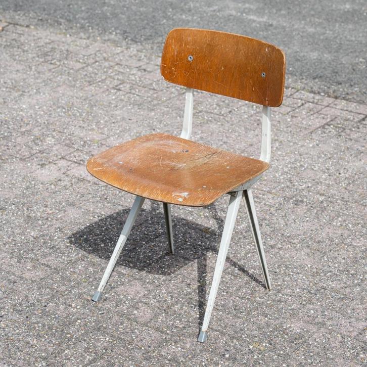 Vintage stoel - Friso Kramer, Huis en Inrichting, Stoelen, Gebruikt, Eén, Hout, Metaal, Overige kleuren, Ophalen