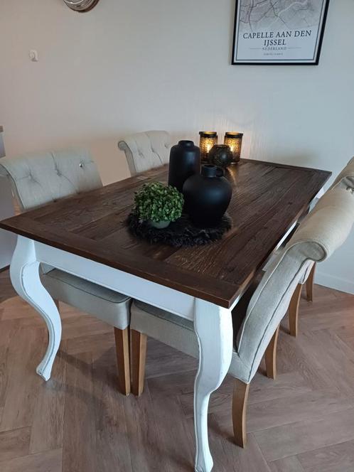 Riviera Maison driftwood eettafel landelijk, Huis en Inrichting, Tafels | Eettafels, Gebruikt, 50 tot 100 cm, Vijf personen of meer