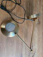 Vintage wandlamp verstelbaar goudkleurig, Ophalen of Verzenden