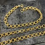 14k gouden ketting armband massief schakel set