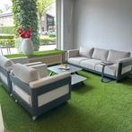 Luxe Loungeset — Tuinset met tafels en laptophouder – NIEUW, Verzenden, ., Aluminium, Zo goed als nieuw