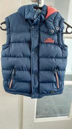 Bodywarmer donkerblauw met oranje maat 7/8, Ophalen of Verzenden, Zo goed als nieuw, Jongen, Jas