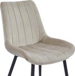 Eetkamer stoel €39,95p/st. Velvet Beige V108-98, Ophalen, Wit, Nieuw, Metaal