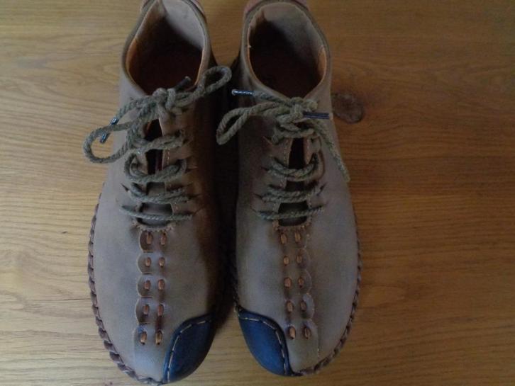 FASHION leren moccasins:mt 42., Kleding | Heren, Schoenen, Zo goed als nieuw, Espadrilles of Moccasins, Bruin, Ophalen of Verzenden