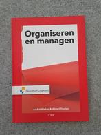 Studieboek : Organiseren en managen  ISBN : 978-90-01-88797-, Boeken, Studieboeken en Cursussen, Ophalen of Verzenden, Zo goed als nieuw