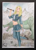 Comic Tekening - Babydoll Sucker Punch -Jean Sousa - 42x30, Eén comic, Amerika, Verzenden, Zo goed als nieuw