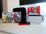 Nintendo Switch Oled (Wit), Met games, Zo goed als nieuw, Met 1 controller, Switch OLED