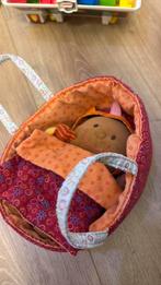 Lilliputiens popje in reiswieg met eendje, Ophalen of Verzenden, Zo goed als nieuw, Babypop