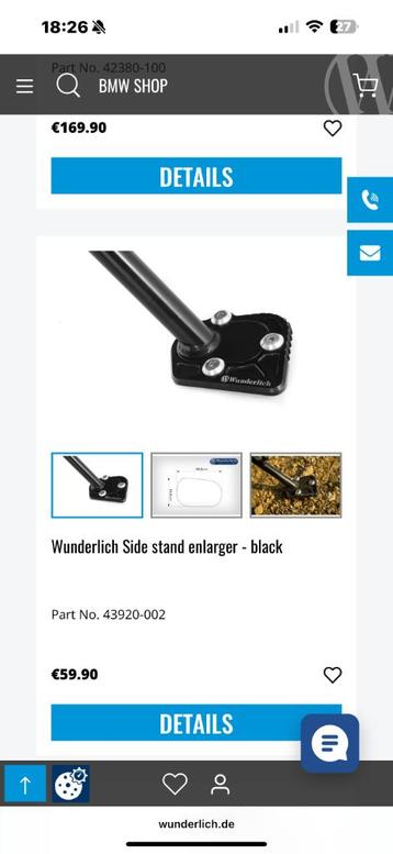 Wunderlich standaardverbreder BMW 1250 GS / Adventure beschikbaar voor biedingen