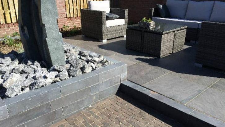 Xiam stapelblok alle zijden gezoet hardsteen, Tuin en Terras, Bielzen en Borders, Nieuw, Blok, Natuursteen, Minder dan 25 cm, Minder dan 100 cm
