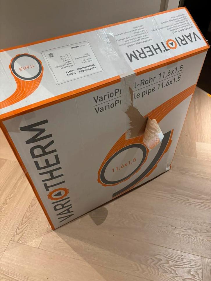 Variotherm vloerverwarmingbuis 11,6x1,5 (met toebehoren), Doe-het-zelf en Verbouw, Verwarming en Radiatoren, Zo goed als nieuw