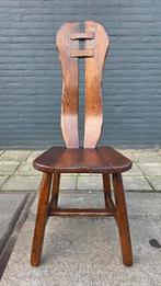vintage brutalist chair/wood oak, Ophalen, Huis en Inrichting