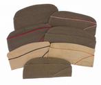 US WWII Piped Garrison Cap Lot, x7, Ophalen of Verzenden, Landmacht, Amerika, Helm of Baret