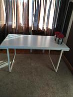 Wit houten eettafel, Gebruikt, Modern strak, 50 tot 100 cm, Vijf personen of meer