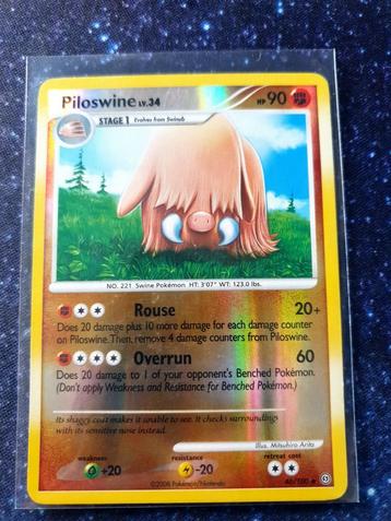 Pokémon kaart Piloswine lv34 reverse Stormfront  beschikbaar voor biedingen