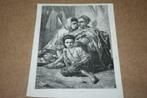 Antieke gravure - Kooplieden uit Algerije (Kabylië) - 1873 !, Antiek en Kunst, Ophalen of Verzenden