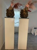 Zuilen met Leeuwenkoppen Vaas, Ophalen of Verzenden, Zo goed als nieuw