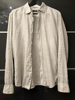 Hugo Boss; Slim-Fit Overhemd Van Linnen; Maat 41; Ecru White, Kleding | Heren, Wit, Ophalen of Verzenden, Zo goed als nieuw, Halswijdte 41/42 (L)