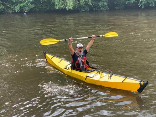 Aanbieding Vouwkayak GEEL: bespaar €700 !!, Watersport en Boten, Kajaks, Nieuw, 1-persoons, Ophalen