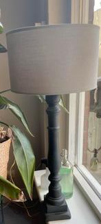 Landelijke lamp grijze kap, Huis en Inrichting, Lampen | Tafellampen, Ophalen of Verzenden, Zo goed als nieuw, Minder dan 50 cm