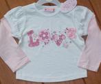 Longsleeve wit/roze maat 110 NIEUW (4822), Kinderen en Baby's, Kinderkleding | Maat 110, Meisje, Nieuw, Ophalen of Verzenden, Shirt of Longsleeve