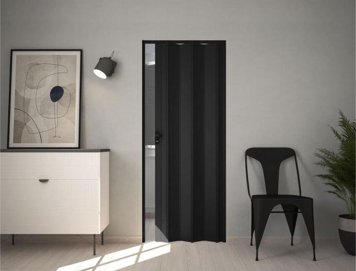 Balci Nora vouwdeur in zwart - 87x214 cm, Huis en Inrichting, Stoffering | Gordijnen en Lamellen, Nieuw, 200 cm of meer, 50 tot 100 cm