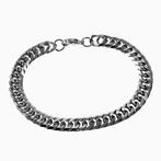 22cm 9mm Cubaanse Armband Unisex Stalen Zilver Kleur Schakel, Staal, Birgitta-Gracht 33, 6465 EL Kerkrade, Nederland, Verzenden