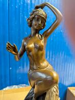 Bronzen Art Deco Danseres Beeld, Antiek en Kunst, Kunst | Beelden en Houtsnijwerken, Ophalen of Verzenden