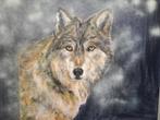 olieverfschilderij wolf, Antiek en Kunst, Ophalen of Verzenden