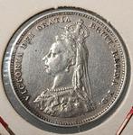 1 shilling 1887 England, Postzegels en Munten, Munten | Europa | Niet-Euromunten, Verzenden, Overige landen, Losse munt, Zilver