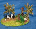 Scenery H0 mini diorama met koe en waterbak., Ophalen of Verzenden, Gelijkstroom of Wisselstroom, Brug, Tunnel of Gebouw, Overige merken