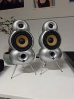 Blueroom Minipods set - Zilver - incl. Sputnik pootjes, Zo goed als nieuw, 60 tot 120 watt, Front, Rear of Stereo speakers, Ophalen